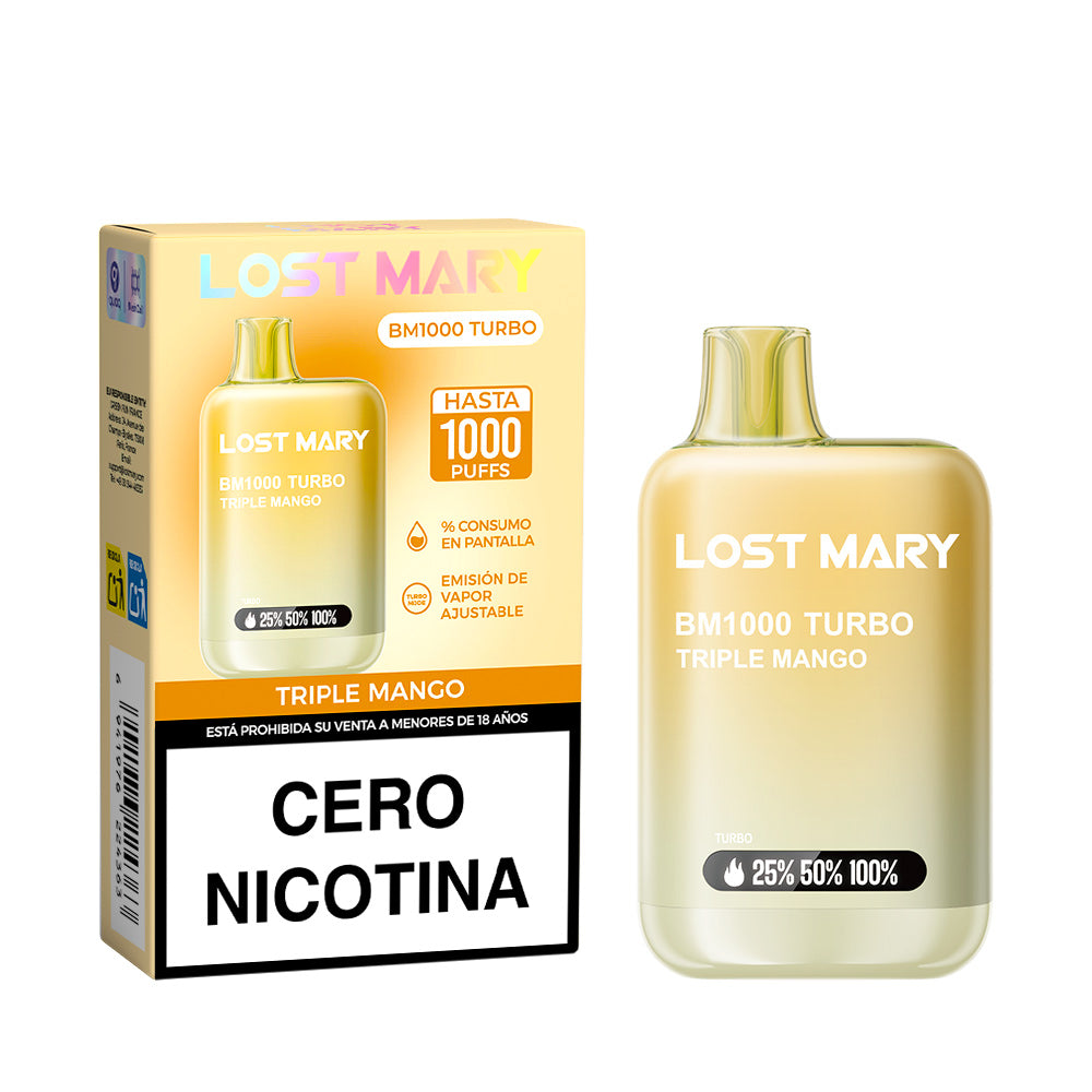 Sigaretta Elettronica Usa e Getta Lost Mary BM1000 Triplo sapore di mango senza nicotina