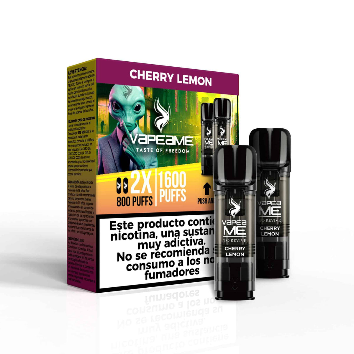 Vapeame To Revive Cherry Lemon Capsules 20mg 1600 puffs (2x800) pack of 2 pods.