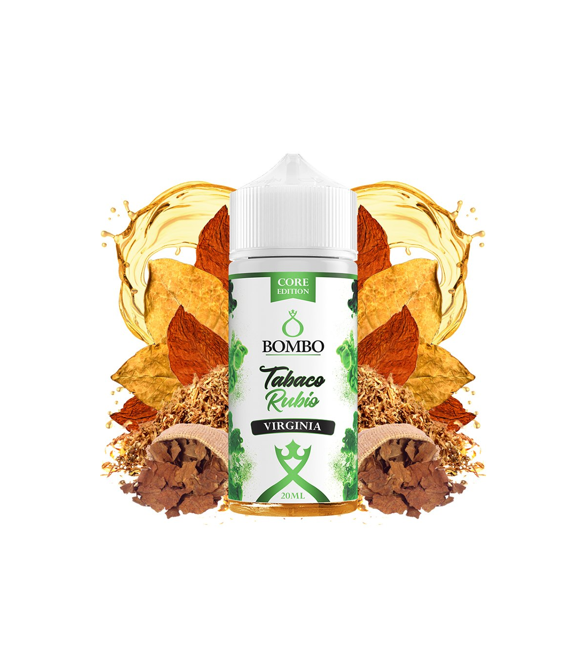 Flacone da 20ml marca Bombo, tabacco biondo al gusto virginia. Longfill dell'edizione principale