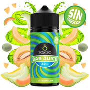 Longfill aroma bottle Bombo Bar Juice Ultra Melon without freshness of 24 ml, with a fruity design that evokes sweet melon.
