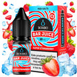 Botella de e-liquid Bombo Bar Juice Super Strawberry de 10 ml, con diseño afrutado que evoca fresa dulce.