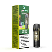 Capsule Vapeame To Revive Honey Melon x1, vape pod rechargeable avec e-liquide saveur melon sucré de type miellat, contenance 2 ml, 20 mg/ml de nicotine et jusqu'à 1000 bouffées, présenté avec sa boîte d'origine avec informations produit.