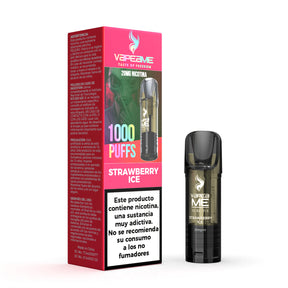 Capsule Vapeame To Revive Strawberry Ice x1, rechargeable vape pod with strawberry flavor e-liquid with a refreshing menthol touch, 2 ml capacity, 20 mg/ml of nicotine and up to 1000 puffs, presented together with its original box.