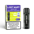 Cartridge Lost Mary Tappo Lemon Lime – device-friendly pre-filled capsule Lost Mary Tappo / Tappo Air / Tappo Pro, with a citrus mix of lemon and lime flavor, offering a fresh, light and revitalizing experience.