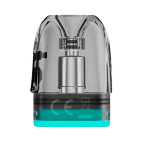 Cartucho Voopoo Argus Top Fill (pack de 3 unidades), con diseño transparente que permite ver el interior, sistema de rellenado superior y base en color turquesa compatible con dispositivos Argus.