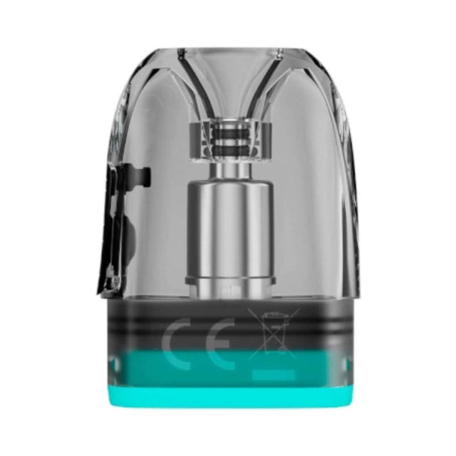 Cartucho Voopoo Argus Top Fill (pack de 3 unidades), con diseño transparente que permite ver el interior, sistema de rellenado superior y base en color turquesa compatible con dispositivos Argus.