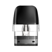 Pack de 3 cartouches Geekvape Q Pod Top Fill de 2 ml avec résistance de 1,0 ohm, réservoir transparent, système de remplissage par le haut et embout noir intégré.