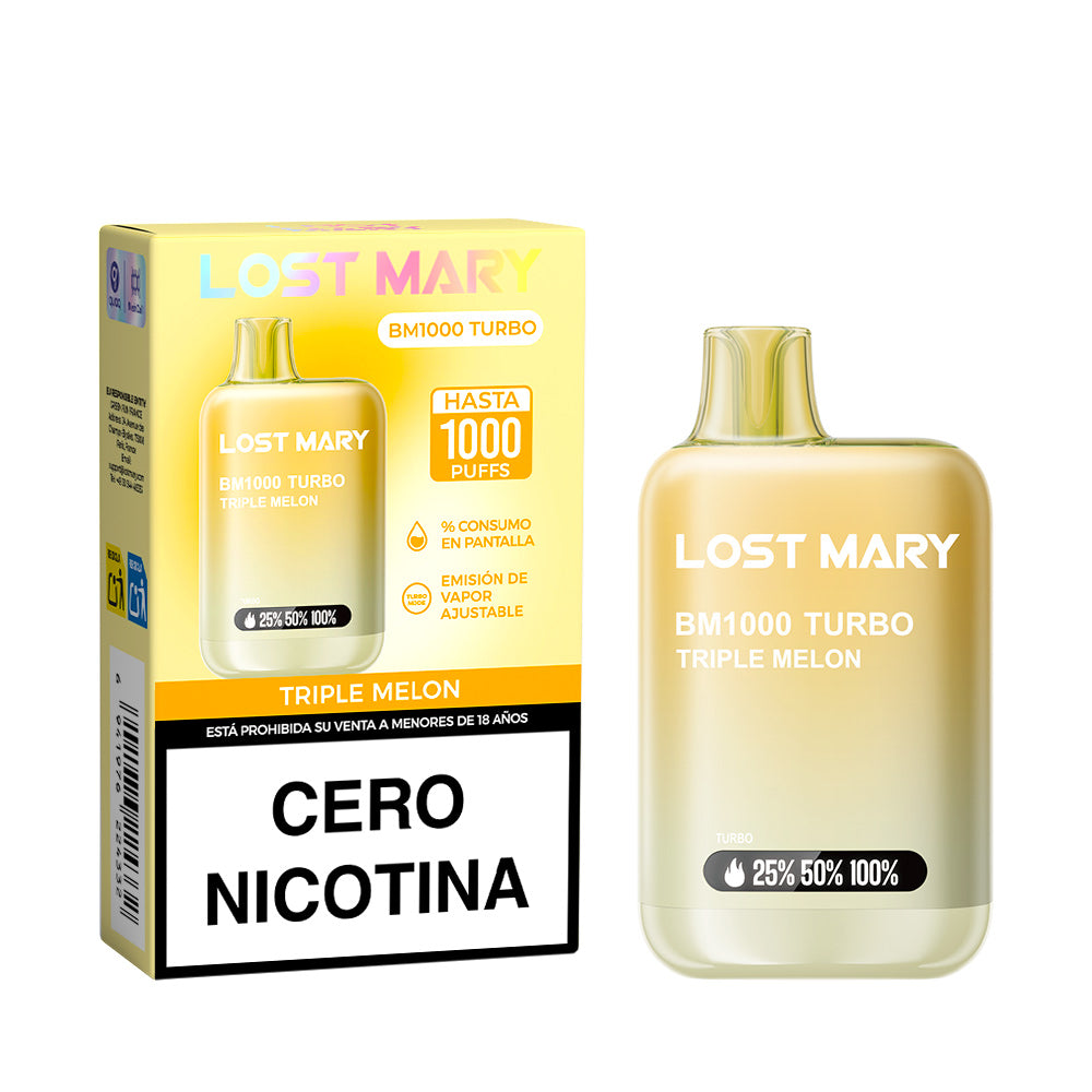 Vape Lost Mary BM1000 Triple Melon flavor Without Nicotine