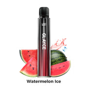 vapoteur rechargeable Lost Mary Tappo Glayce Watermelon Ice, appareil compact avec batterie rechargeable USB-C de 500 mAh et dosette remplaçable de 2 ml avec 20 mg/ml de nicotine, conçu pour délivrer environ jusqu'à 600 bouffées au goût de pastèque et à la touche mentholée rafraîchissante