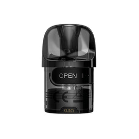 Cartucho de recambio Lost Vape E Plus Pod, con diseño transparente, boquilla integrada y depósito de 2 ml, compatible con dispositivos Thelema Elite y disponible en diferentes resistencias para vapeo MTL o DTL.