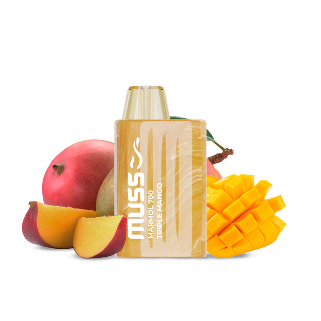 Vaper Desechable con Nicotina Muss Marmol 700 sabor Triple Mango