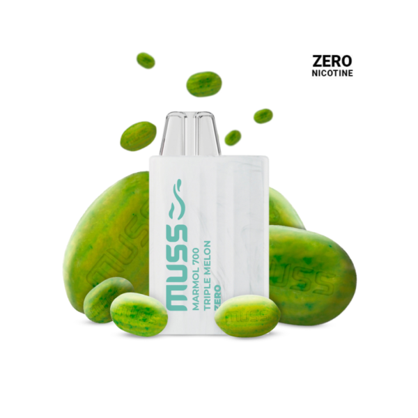 Vapeur jetable sans nicotine Muss Triple Melon ZÉRO Marbre