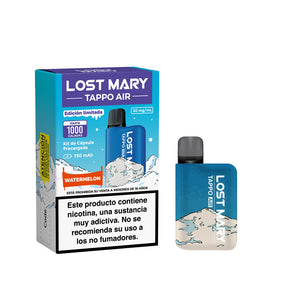 Svapatore Lost Mary Tappo Air Watermelon (Special Edition): dispositivo ricaricabile con capsula preriempita che offre un sapore dolce e succoso di anguria, con un tocco rinfrescante, in un'edizione limitata dal design esclusivo.
