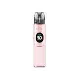 Vaper recargable Geekvape Wenax Q2 Pod Kit en color rosa con diseño compacto, pantalla frontal circular que muestra potencia y cartucho transparente superior con boquilla integrada.