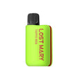 vapoteur rechargeable Lost Mary Tappo Air Double Apple, appareil compact de type pod avec batterie rechargeable de 750 mAh et capsule interchangeable de 2 ml, saveur double pomme qui associe pomme rouge et pomme verte avec un profil sucré et rafraîchissant, design ergonomique en vert avec embout intégré et format portable facile à utiliser.