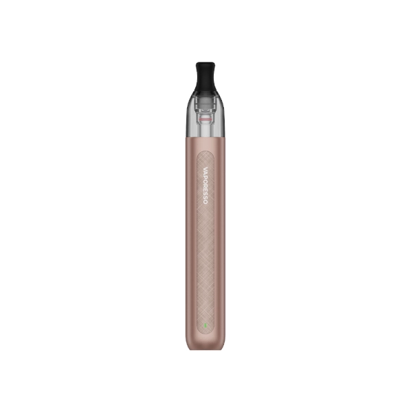 Vaper recargable Vaporesso Eco One Pro Pod Kit en color marrón con diseño cilíndrico y acabado texturizado, depósito transparente superior y boquilla negra integrada.