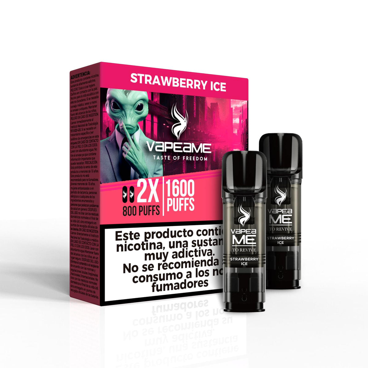 Pack 10 boîtes de capsules Vapeame Pour raviver la glace aux fraises