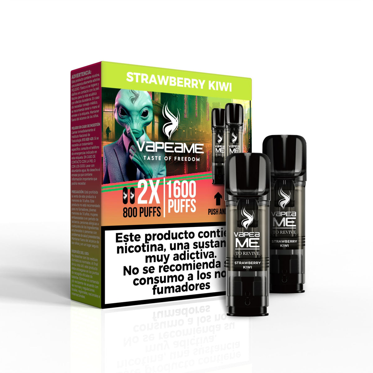 Pack 10 cajas cápsulas Vapeame Strawberry Kiwi