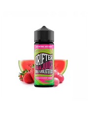 Profumo Drifter Bar Succo Anguria Fragola Bubblegum 24 ml in formato longfill, bottiglia con un'etichetta verde accanto all'anguria, fragole e gomma da masticare che ne rappresentano il sapore.
